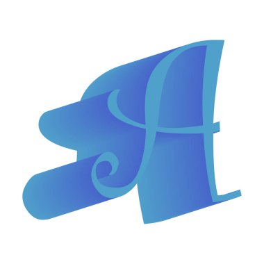 3D izometrik alfabe yazı tipi... Harfler çok işiniz için iyi