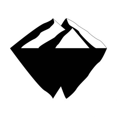 Buzdağı vektör simgesi beyaz arka plan üzerinde izole. Buz berg vektör simgesi. Buzdağı vektör eps küçük resim.