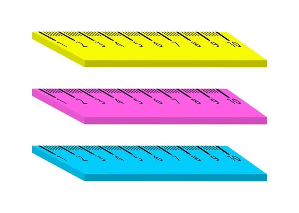 Sinal da régua do centímetro. Vector. Ícone de gradiente verde com sombra na parte inferior em fundo transparente e branco . —  Vetores de Stock