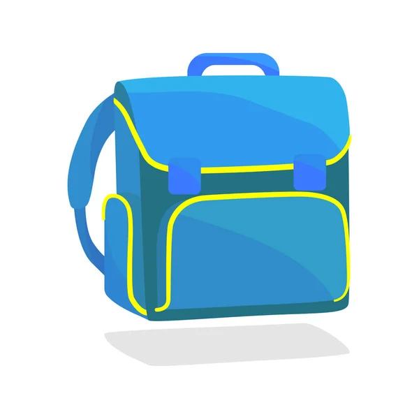 Školní batoh ikona realistické na bílém pozadí — Stockový vektor