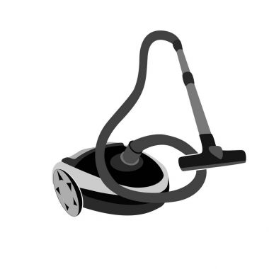 Beyaz arkaplanda vektör siyah temizleyici simgesi