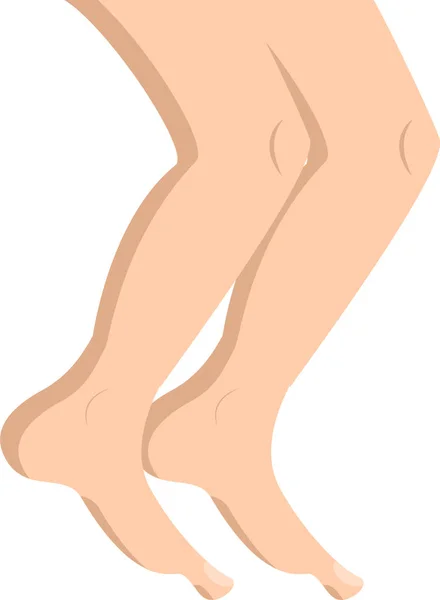 Две согнутые ноги на коленях — стоковый вектор