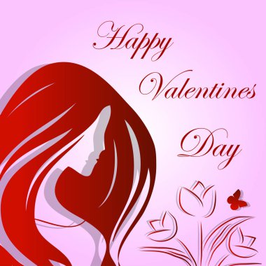 Sevgililer günü aşk kartı için tebrikler.