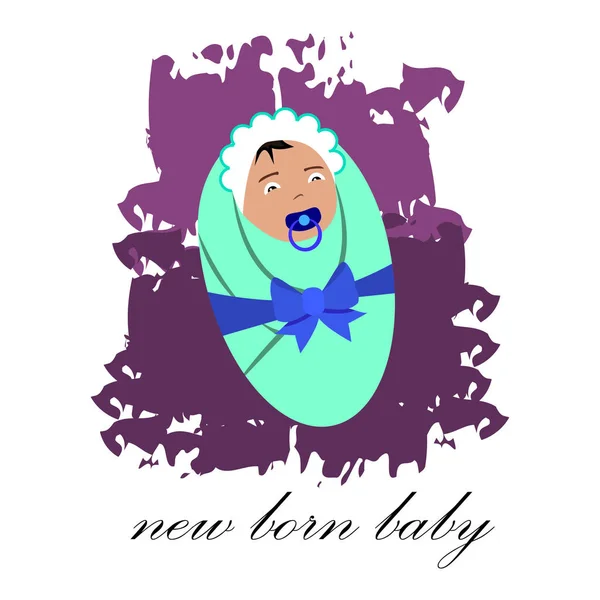 Ícone, novo, criança, bebê, família, nascimento, recém-nascido , — Vetor de Stock