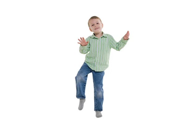 Happy boy dancing Stock Image
