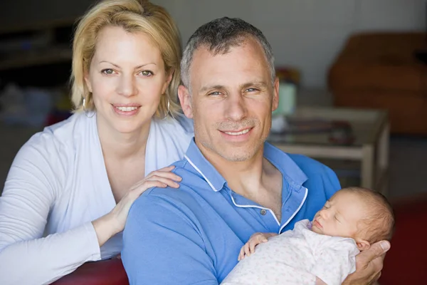 Parents with their baby daughter — Stock Photo, Image