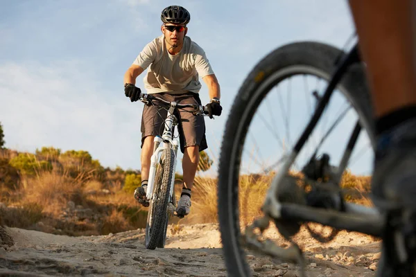 Mountainbikecykling sport, Utomhus — Stockfoto