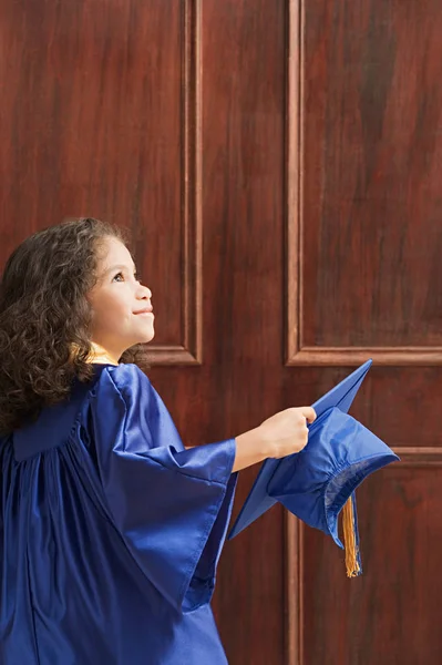 Menina Roupas Graduação — Fotografia de Stock