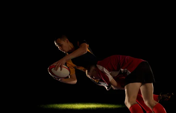 Rugbyn Pelaajaan Puututaan — kuvapankkivalokuva