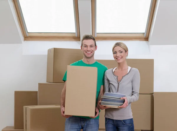 Portrait Couple New Home — Stock Photo, Image