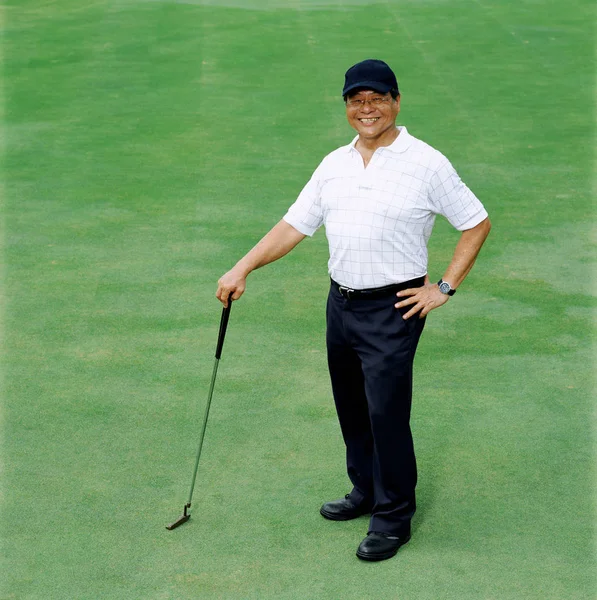 Portret Van Een Mannelijke Golfer — Stockfoto