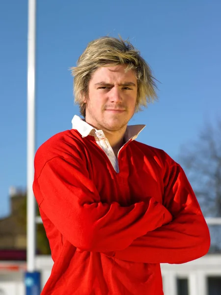 Portrét Hráče Rugby — Stock fotografie