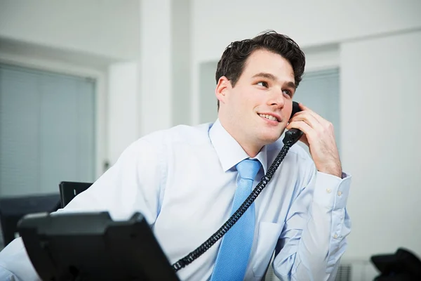 Trabajador Oficina Llamada Telefónica — Foto de Stock