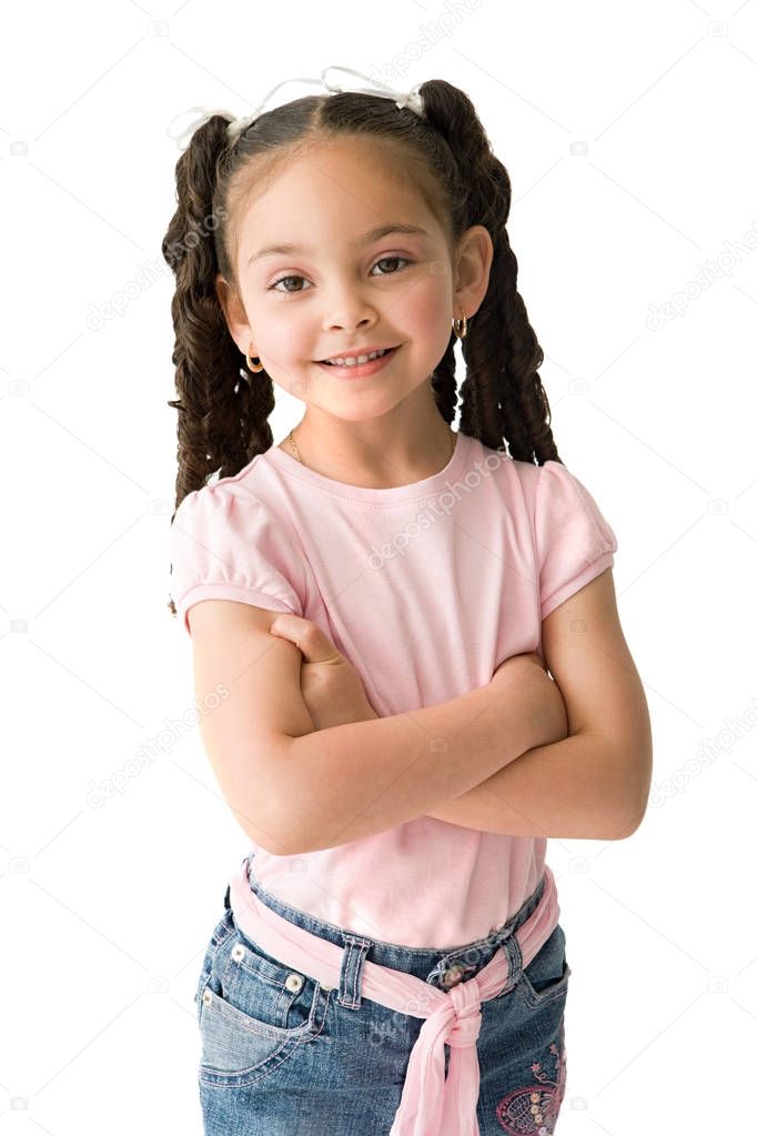 Portrait of a girl in studio