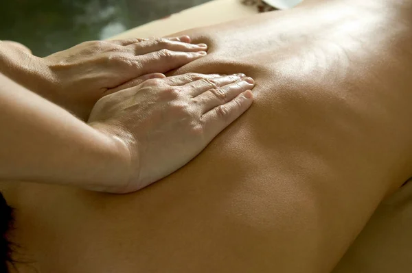 Cropped Image Woman Having Massage — Stock Photo, Image
