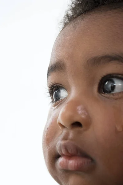 Плач Ребенка Изолированы Белом Фоне — стоковое фото
