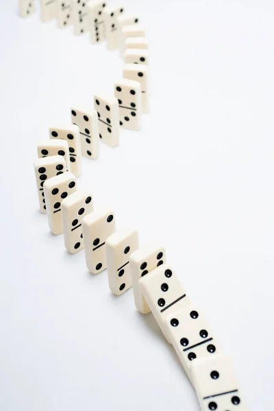 Dominoes Row Falling Ones — Stock Photo, Image