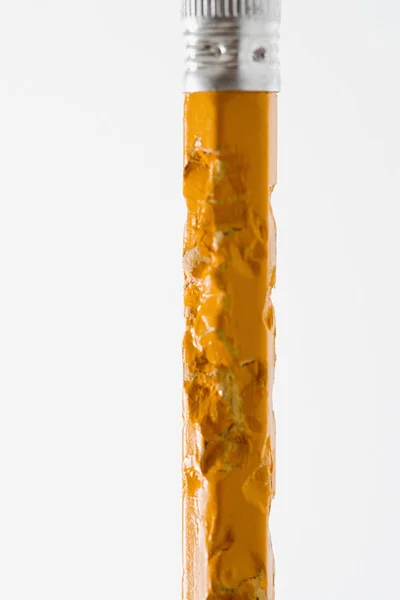 Matita gialla masticata — Foto Stock