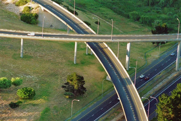 Aerial View Railway Bridge Urban City Scene — Stock Photo, Image
