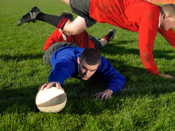 Bir Deneyin Puanlama Rugby Oyuncusu — Stok fotoğraf