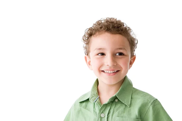 Portret Van Een Jongen Studio — Stockfoto