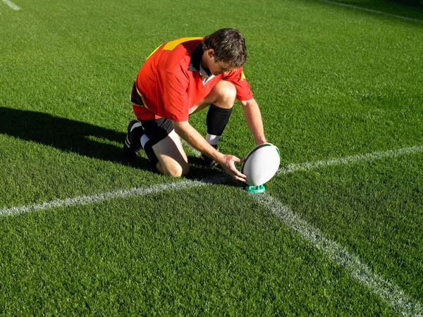 Rugby Player Sipariş Top — Stok fotoğraf