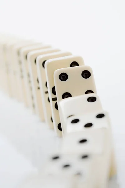 Domino Effect Falling Ones Motion — Stock Photo, Image