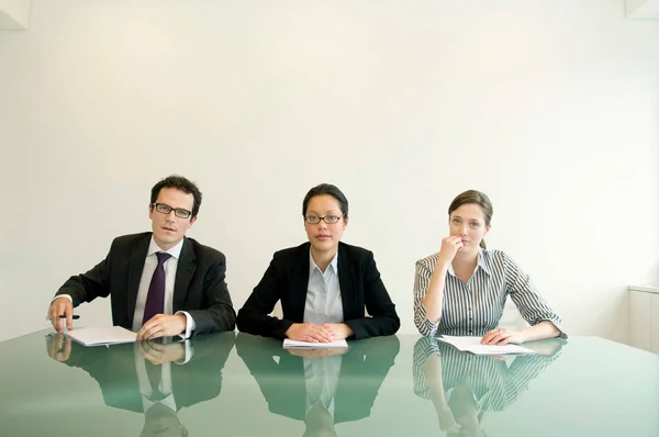 Retrato Trio Negócios — Fotografia de Stock