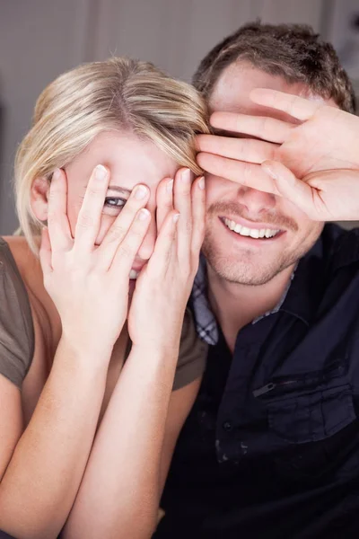 Couple Hiding Hands — Stock Photo, Image