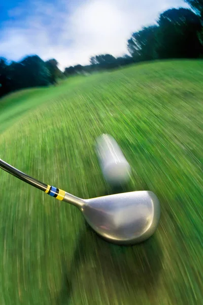 Golf Club Raken Van Bal Golfbaan — Stockfoto