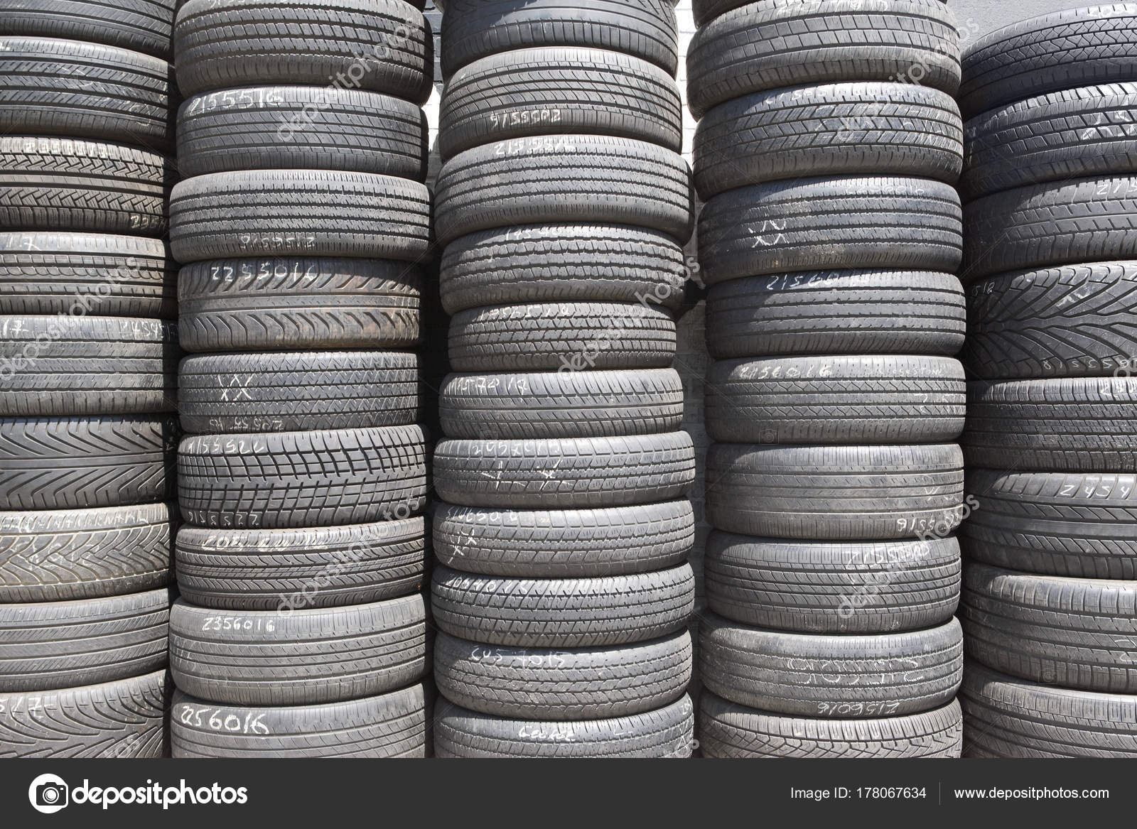 Black Tires Stacking Each Other Stock Photo by ©ImageSource 178067634