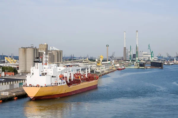 Bulk Carrier Schiff Hafen Von Havre Festgemacht — Stockfoto