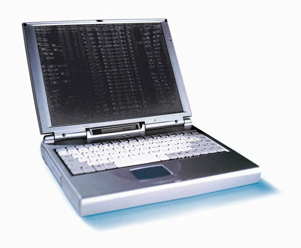 Zbliżenie Laptop Białym Tle — Zdjęcie stockowe