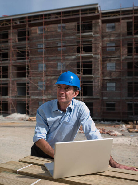Engineer on building site