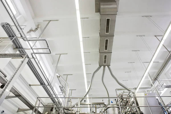 Low Angle View Modern Factory Ceiling — Stock Photo, Image