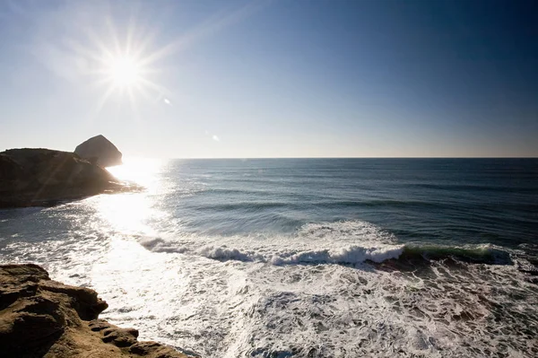 Golven Raken Kust Van Oregon — Stockfoto