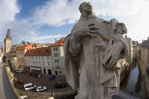 Stone Statue Charles Bridge Prague Czech Republic — Stock Photo, Image