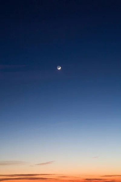 Malebný Pohled Měsíčku Nebi — Stock fotografie