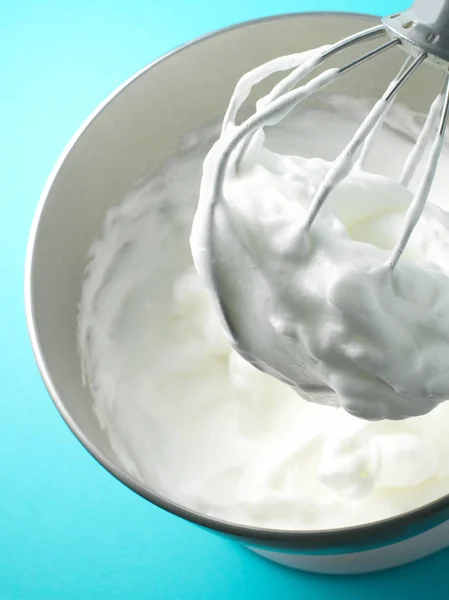 Close Whipped Cream Bowl — Stock Photo, Image