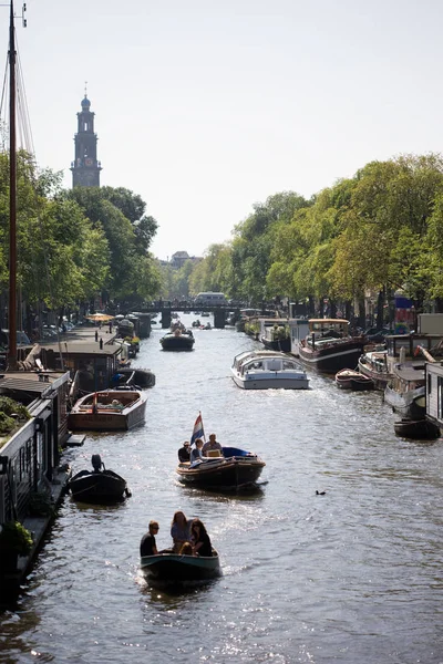 Amsterdam Kanal Görünümü — Stok fotoğraf