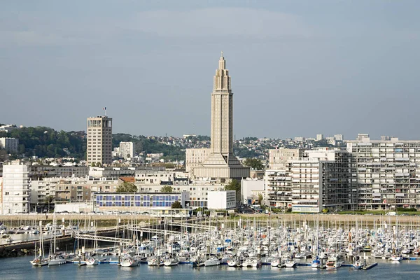 Förtöjda Privata Yachter Hamnen Havre — Stockfoto