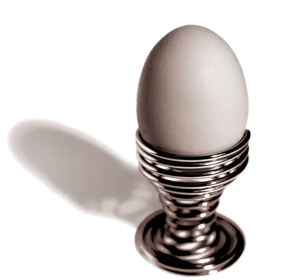 Close Van Gekookte Eggcup — Stockfoto
