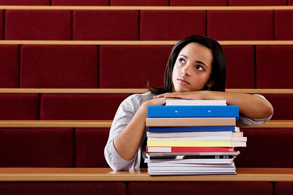 Female Student Lecture Theatre — Stock Photo, Image