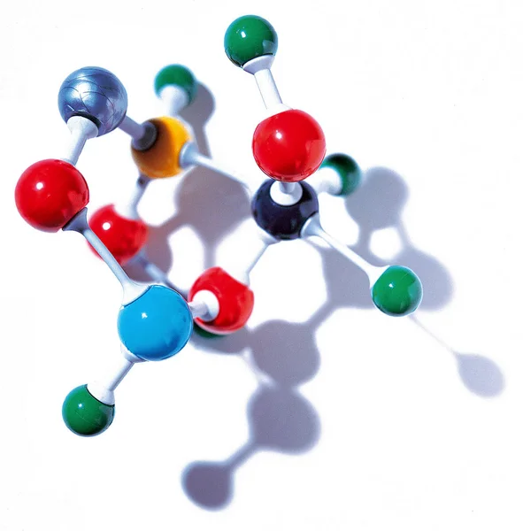 Beyaz Yüzey Molekülleri Yakın Çekim — Stok fotoğraf