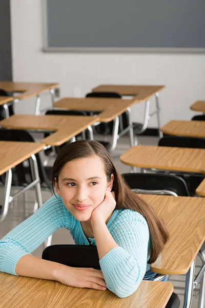 Female High School Student Day Dreaming — Stock Photo, Image