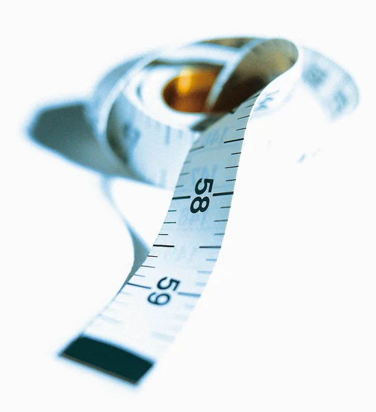 Close Tape Measure White Background — Stock Photo, Image