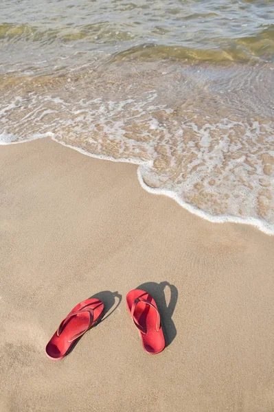 View Flip Flops Beach — Stock Photo, Image