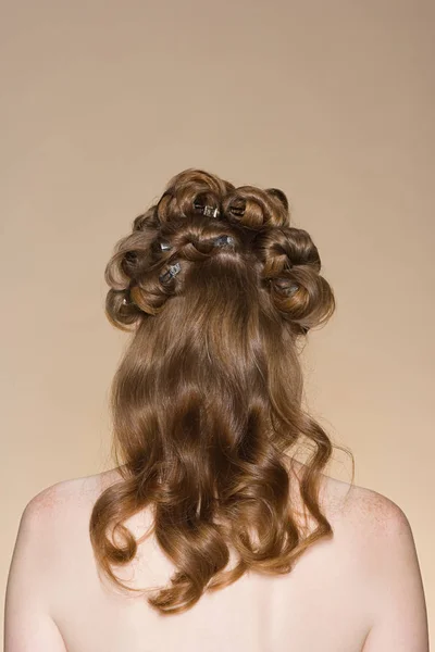 Rear View Woman Hairstyle — Stock Photo, Image