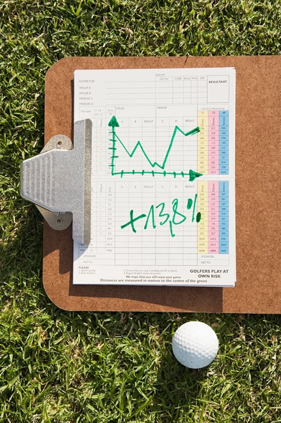 Eine Grafik Und Ein Golfball — Stockfoto