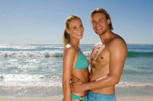 Portrait Couple Beach — Stock Photo, Image